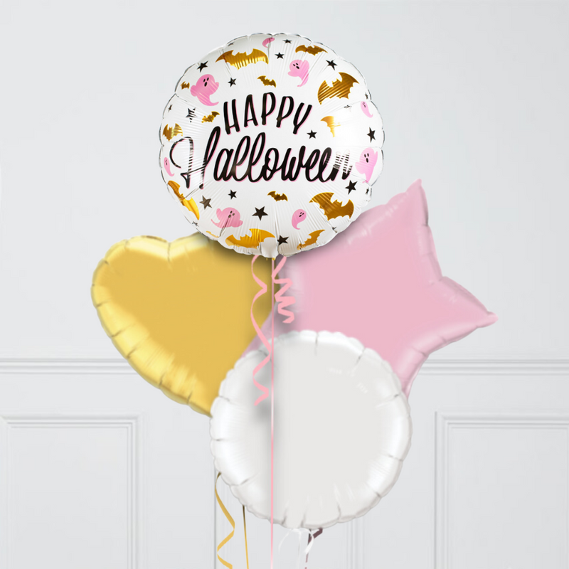 Satin Black Glam Bats Foil Balloon Bunch