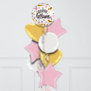 Satin Black Glam Bats Foil Balloon Bunch