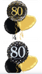 80th Birthday and Large Gold Number Balloon