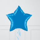 Sky Blue Stars Inflated Foil Balloon Bunch