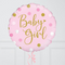 Sparkling Baby Girl Inflated Foil Balloons