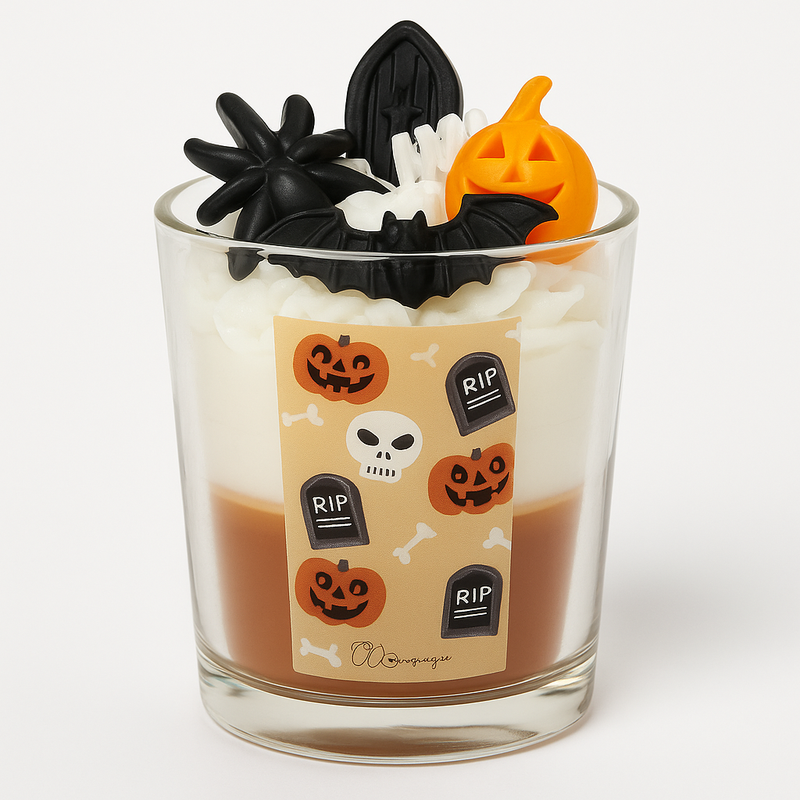 Halloween Spider Tombstone Candle