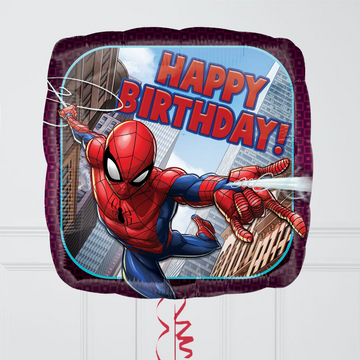 Spiderman Birthday Inflated Foil Balloon Bunch