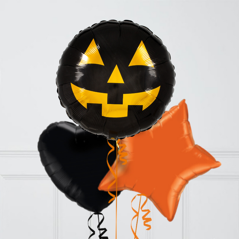 Spooky Face Halloween Foil Balloon Bunch