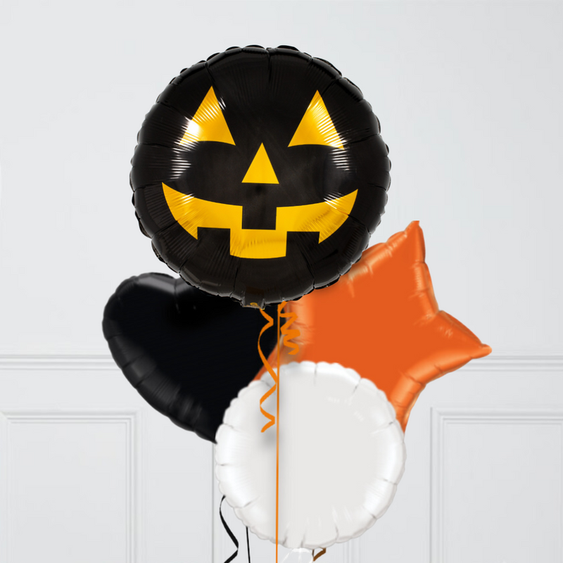 Spooky Face Halloween Foil Balloon Bunch