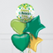 St Patrick's Day Shamrock Inflated Foil Balloon Bunch