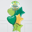 St Patrick's Day Shamrock Inflated Foil Balloon Bunch