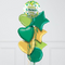 St Patrick's Day Shamrock Inflated Foil Balloon Bunch