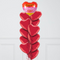 Striped Happy Valentine's Day Hearts Inflated Foil Balloon Bunch