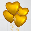 Stylish Gold Hearts Inflated Foil Balloon Bunch