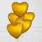 Stylish Gold Hearts Inflated Foil Balloon Bunch