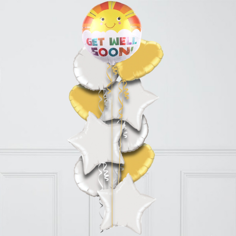 Sunny Get Well Inflated Foil Balloon Bunch