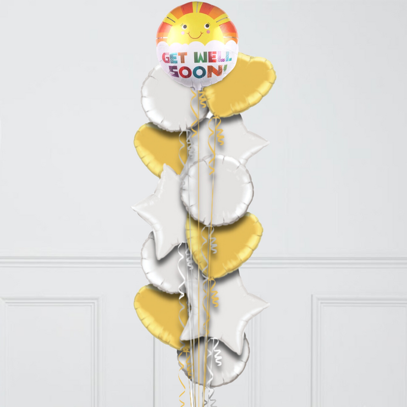 Sunny Get Well Inflated Foil Balloon Bunch