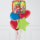 Super Mario & Friends Inflated Foil Balloon Bunch