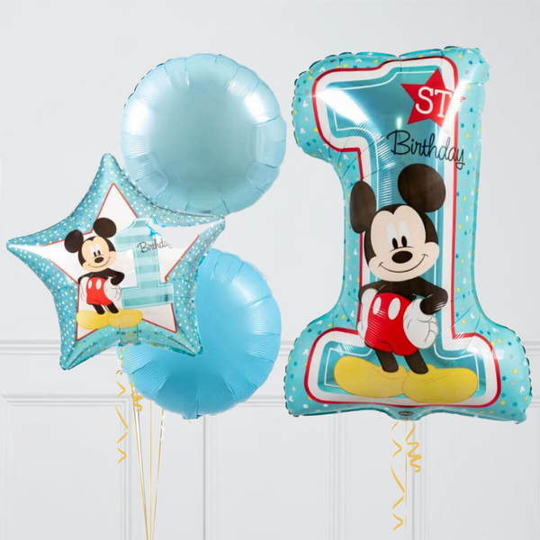 Mickey Mouse 1st Birthday Inflated Balloon Package