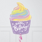 Sweet Birthday Cupcake Inflated Foil Balloon Bunch