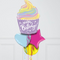 Sweet Birthday Cupcake Inflated Foil Balloon Bunch