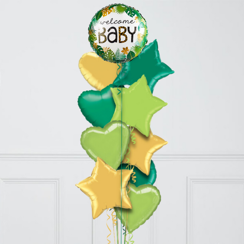 Sweet Safari New Baby Inflated Foil Balloon Bunch