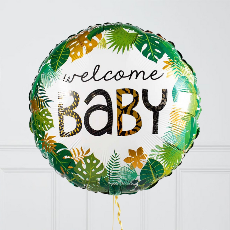 Sweet Safari New Baby Inflated Foil Balloon Bunch