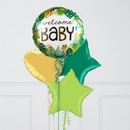 Sweet Safari New Baby Inflated Foil Balloon Bunch