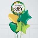 Sweet Safari New Baby Inflated Foil Balloon Bunch