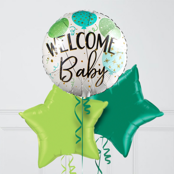 Sweet Safari Welcome Baby Inflated Foil Balloon Bunch