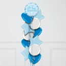 Sweet Christening Boy Blue Foil Balloon Bouquet