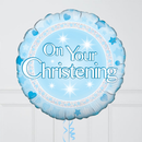 Sweet Christening Boy Blue Foil Balloon Bouquet