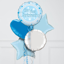 Sweet Christening Boy Blue Foil Balloon Bouquet