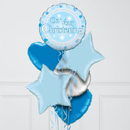 Sweet Christening Boy Blue Foil Balloon Bouquet