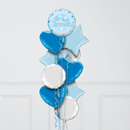 Sweet Christening Boy Blue Foil Balloon Bouquet
