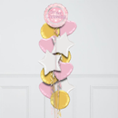 Sweet Christening Pink Girl Foil Balloon Bouquet