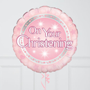 Sweet Christening Pink Girl Foil Balloon Bouquet
