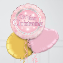 Sweet Christening Pink Girl Foil Balloon Bouquet