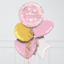 Sweet Christening Pink Girl Foil Balloon Bouquet