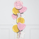 Sweet Christening Pink Girl Foil Balloon Bouquet