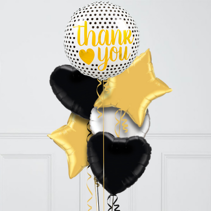 Thank You Glitz & Glam Inflated Foil Balloon Bunch