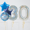 The Original Silver & Blue Mix Birthday Set Foil Balloons