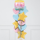 Thinking Of You Lavender Heart Inflated Foil Balloon Bunch