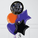 Trick Or Treat Iridescent Purple Halloween Foil Balloon Bunch