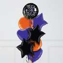 Trick Or Treat Iridescent Purple Halloween Foil Balloon Bunch