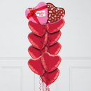 Valentine's Day Chocolates Heart Shape Foil Balloon Bouquet