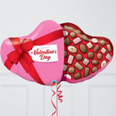 Valentine's Day Chocolates Heart Shape Foil Balloon Bouquet