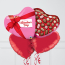 Valentine's Day Chocolates Heart Shape Foil Balloon Bouquet