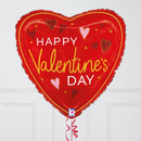 Valentine's Day Hearts Inflated Foil Balloon Bunch