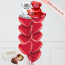 Valentine’s Teddy Bear Foil Balloon Bouquet