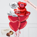 Valentine’s Teddy Bear Foil Balloon Bouquet