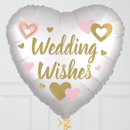 Wedding Wishes Gold Inflated Foil Balloons