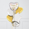 Wedding Wishes Gold Inflated Foil Balloons