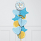 Welcome Baby Boy Inflated Foil Balloon Bunch